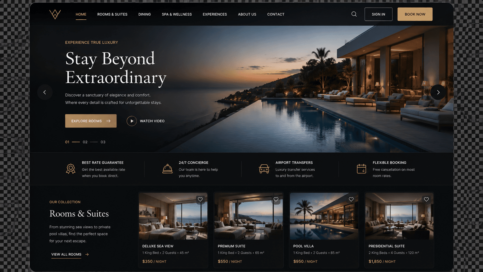 Luxury Hotel Website